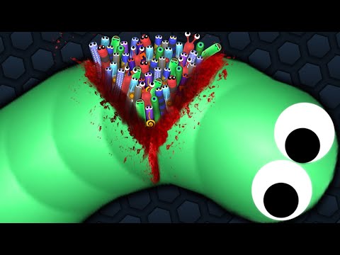 Slither.io HACKER SNAKE vs TINY SNAKES Epic Slitherio Gameplay