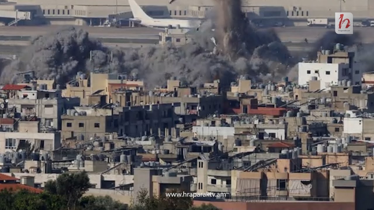 Բեյրութի օդանավակայանին Իսրայելի ռազմաօդային ուժերի ավիահարվածի պահը