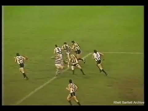 Gary Ablett Snr 1989 Goal of the Year.  Includes the rarely screened lead-up play. AFL VFL Football.