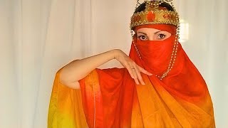 Como amarrar o Véu na cabeça Estilo Árabe Dança do Ventre