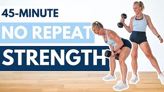 45 Min No Repeat Full Body Strength Training