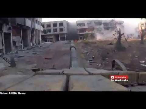 17.01.2015 Syria War Syrian Army Tanks Raid Through Rebel Area