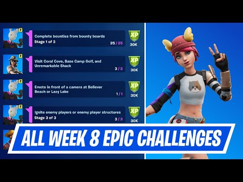 All Week 8 Epic Quest Challenges Guide in Fortnite - How to complete Week 8 Epic Quests in Season 7