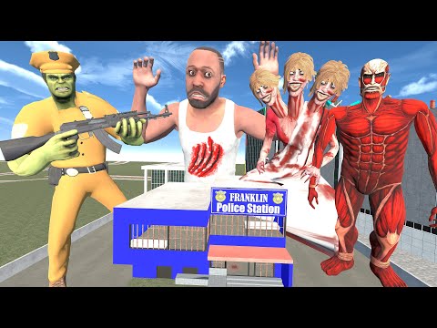 Franklin Join The Police & Arrest Monsters In Indian Bike Driving 3d