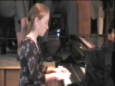 Lana, age 13, performing a Mozart piano concerto