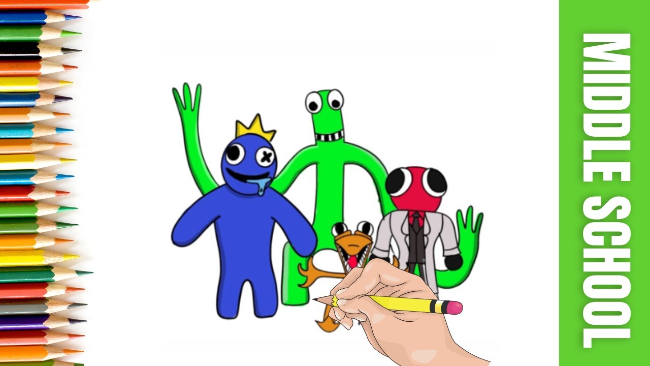DRAWING and COLORING ALL RAINBOW FRIENDS Chapter 2 MONSTERS