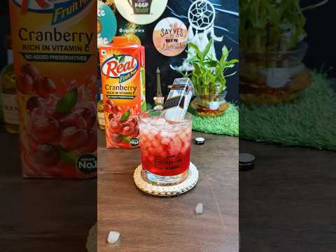 Black Label Whisky with Ice and Cranberry Juice Smooth & Bold Scotch Cocktail #asmr #ytshorts #view