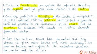 CONFLICT IN INDIAI'S FEDERAL SYSTEM