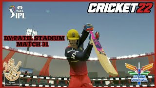 RCB vs LSG TATA IPL 2022 - Match 31 | Cricket 22 PC Gameplay 1080P 60FPS