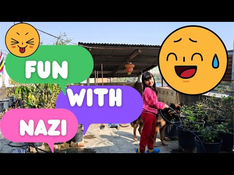 playing with my dog nazi | Lei esing Chaiba