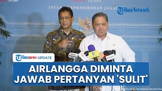 Momen Purbaya Cengengesan Tolak Jawab 'Pertanyaan Sulit' Wartawan lalu Minta Airlangga Menjawab