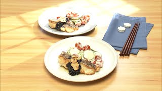 【3分クッキング公式】鯛のバターソテーのりレモンソース／にんにくペースト