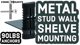 How to attach shelves to a metal stud wall? Mounting a floating shelve to metal stud wall.