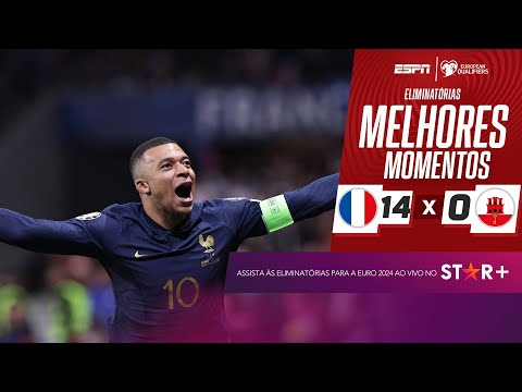 Gols e lances de França x Gibraltar