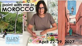 Paint watercolor with me in Morocco!!