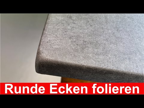 Klinger-Folien.de | Möbelfolie verkleben | Möbel folieren runde Ecken und Kanten