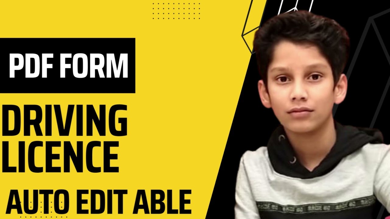 Driving Licence Form in Editable PDF format, download link in description