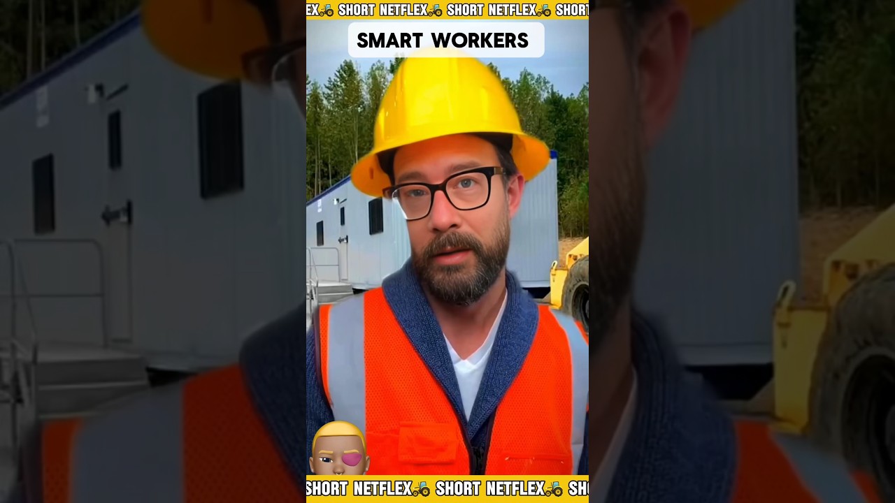 Smart workers at the construction site #funnyvideo #construction