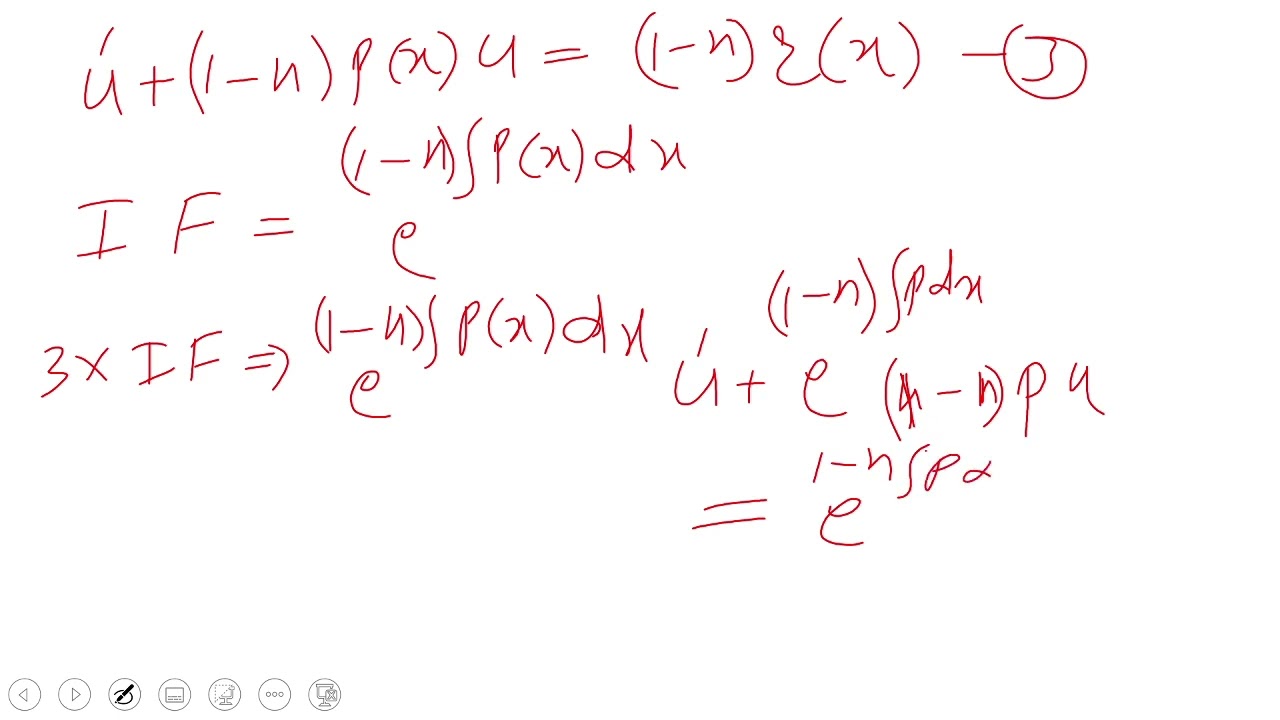 The Bernoulli equation and its solution