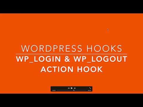 WordPress Action Hooks wp login wp logout Part 30 Example