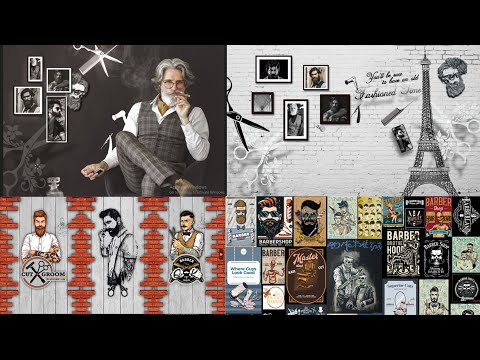 Hair Saloon Flex wall paper design 3D wall paper design 2023