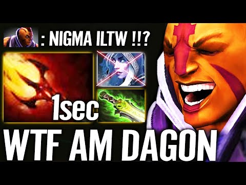 🔥 Anti Mage Dagon Lv5 WTF Build + EB - 1sec DELETED Drown Ranger iLTW NEW META Carry Dota 2 Pro