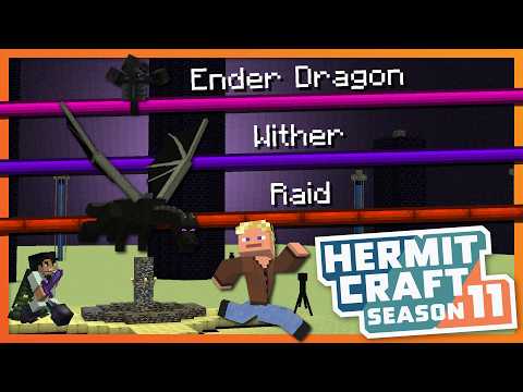 ALL 3 Boss Bars At Once!!! - Minecraft Hermitcraft Season 11