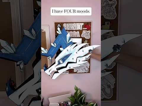 I Have Four Moods (IB: ​⁠@that.lil.dragon.puppet) #paperart #papercrafts #shorts #trending #viral
