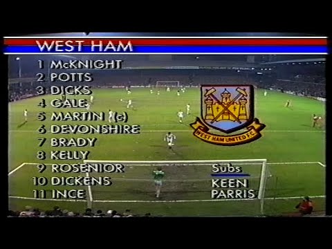 1988/89 - West Ham v Liverpool (League Cup 4th Round - 30.11.88)