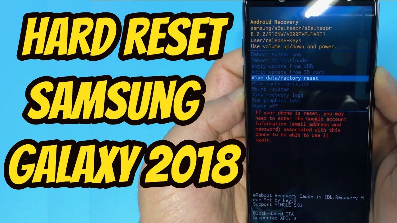 HARD RESET SAMSUNG GALAXY A6 | A6 Plus 2018 (A8,A9)
