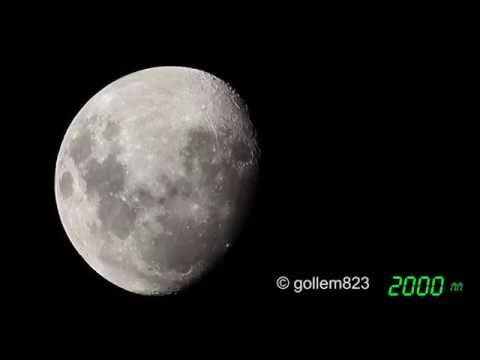 How much of the frame would the moon fill for 35mm equivalent for HD1080?