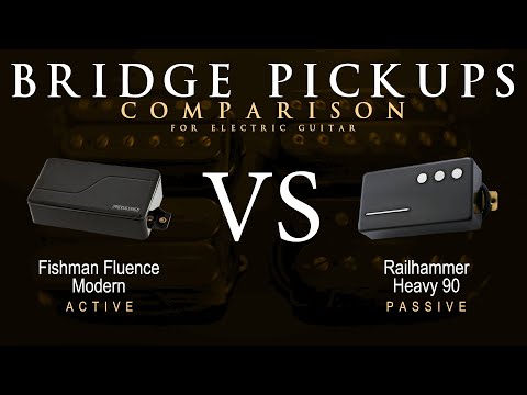 Fishman FLUENCE MODERN vs Railhammer HEAVY 90 - Bridge Guitar Pickup Comparison Tone Demo