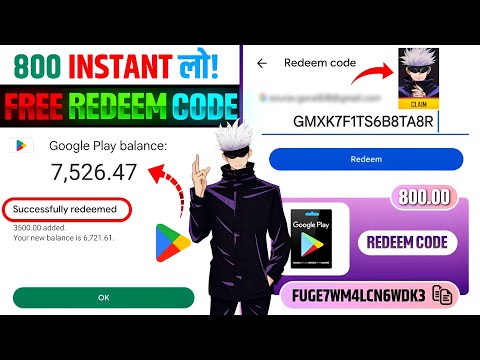 FREE REDEEM CODES INSTANT 🤩 | 800 REDEEM CODE FREE | HOW TO GET GOOGLE PLAY STORE REDEEM CODES FREE