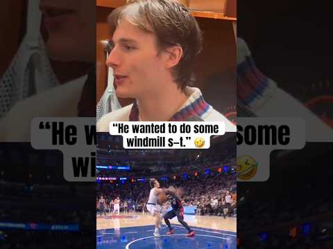 Tyler Kolek called all ball on his block on Donovan Mitchell 😂 (via sny_knicks/X)