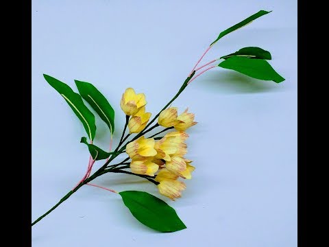 How to make Crepe Paper Flowers Enkianthus campanulatus (flower # 246)