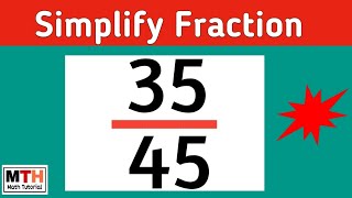 How to simplify the fraction 35/45 | 35/45 Simplified