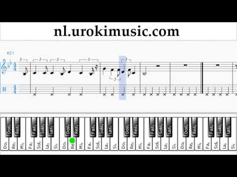 Piano Leren Spelen (rechter hand) Lukas Graham - 7 Years Tablatura Deel#2 um-i799