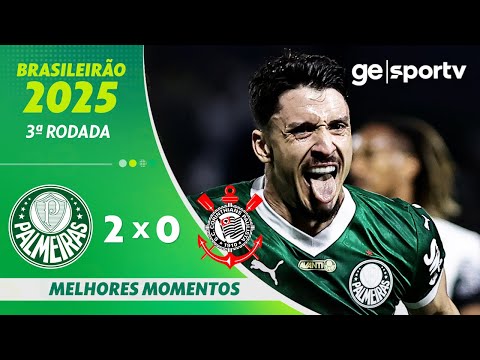 Gols e lances de Palmeiras x Corinthians