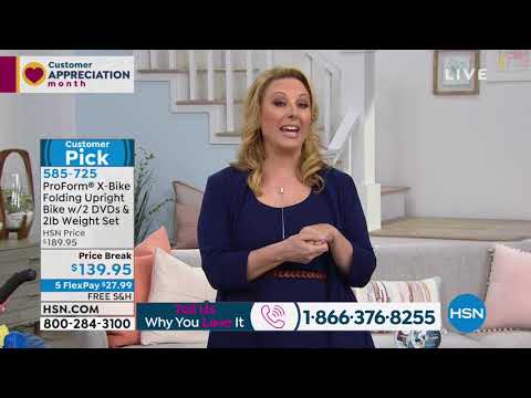 ProForm XBike with 2 lb. Weight Set   2 Workout DVDs