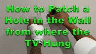 How to Patch a Hole in the Drywall from TV Wall Mounting 📺