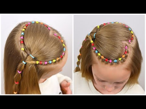 Bright HEART with Pigtails & Elastics💕Valentines Day...