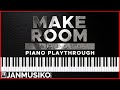 Make Room - Wholehearted | Piano Playthrough + Chords | Key of F#