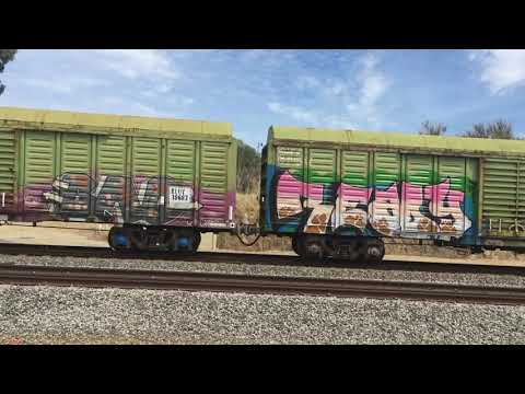 4 th train of the day full of sea containers