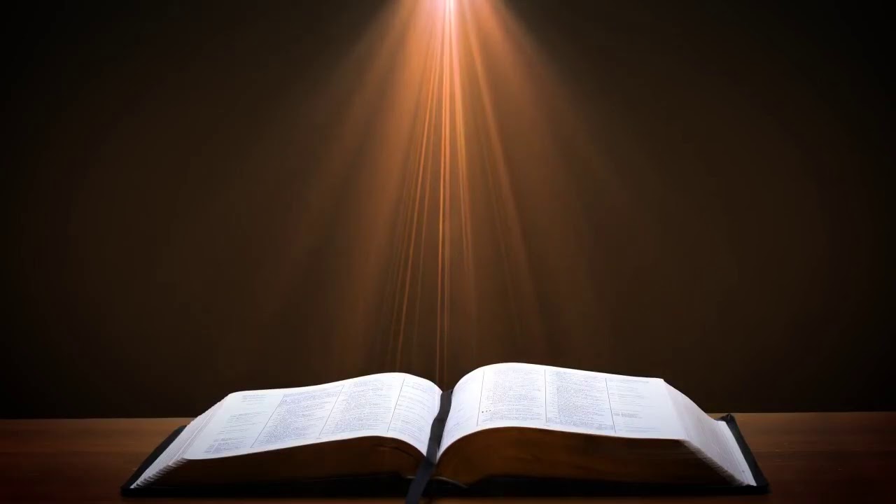 Christian Motion Background HD   Open Bible Light Rays