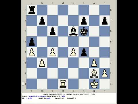 Amin, Bassem vs Nezad, Husein Aziz | Arab Chess U16 2000, Beirut Lebanon