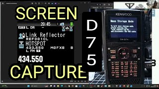 KENWOOD D74/75 - SCREEN CAPTURE FEATURE