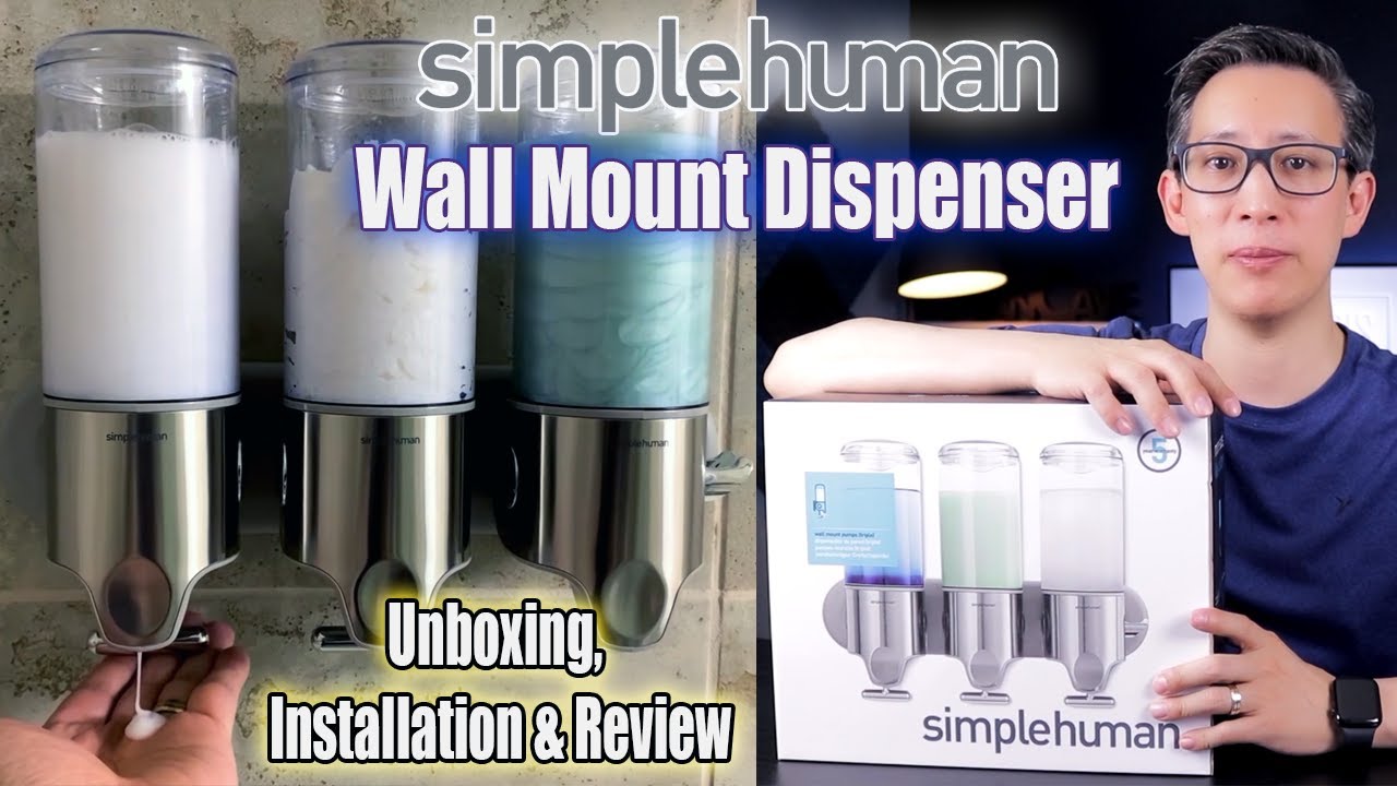 Watch Simplehuman Triple Wall Mount Shampoo & Soap Dispenser | Unbox, Installation, & Review now Simplehuman Triple Wall Mount Shampoo & Soap Dispenser | Unbox, Installation, & Review