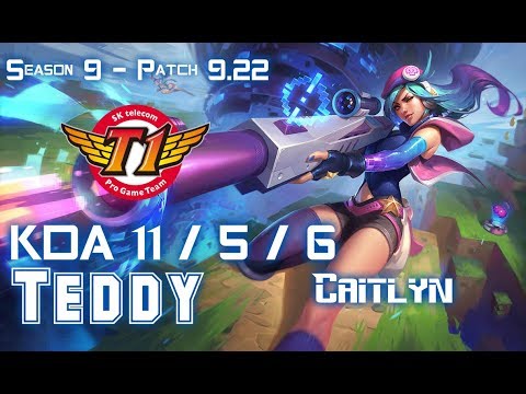 SKT T1 Teddy CAITLYN vs EZREAL ADC - Patch 9.22 KR Ranked