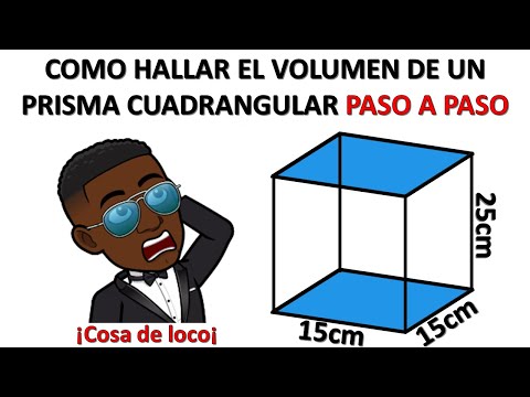 Como hallar el volumen de un prisma cuadrangular PASO A PASO