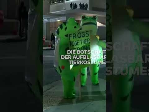 PORTLAND-FRÖSCHE: Sie trotzen Trump mit Humor, doch der spricht von "Anarchie" #shorts